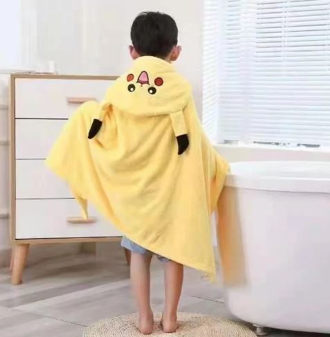 Pokemon Pikachu Plush Cloak Bath towel