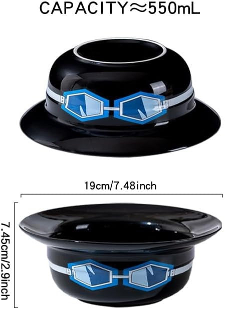 One Piece Sabo Hat Ceramic Bowl