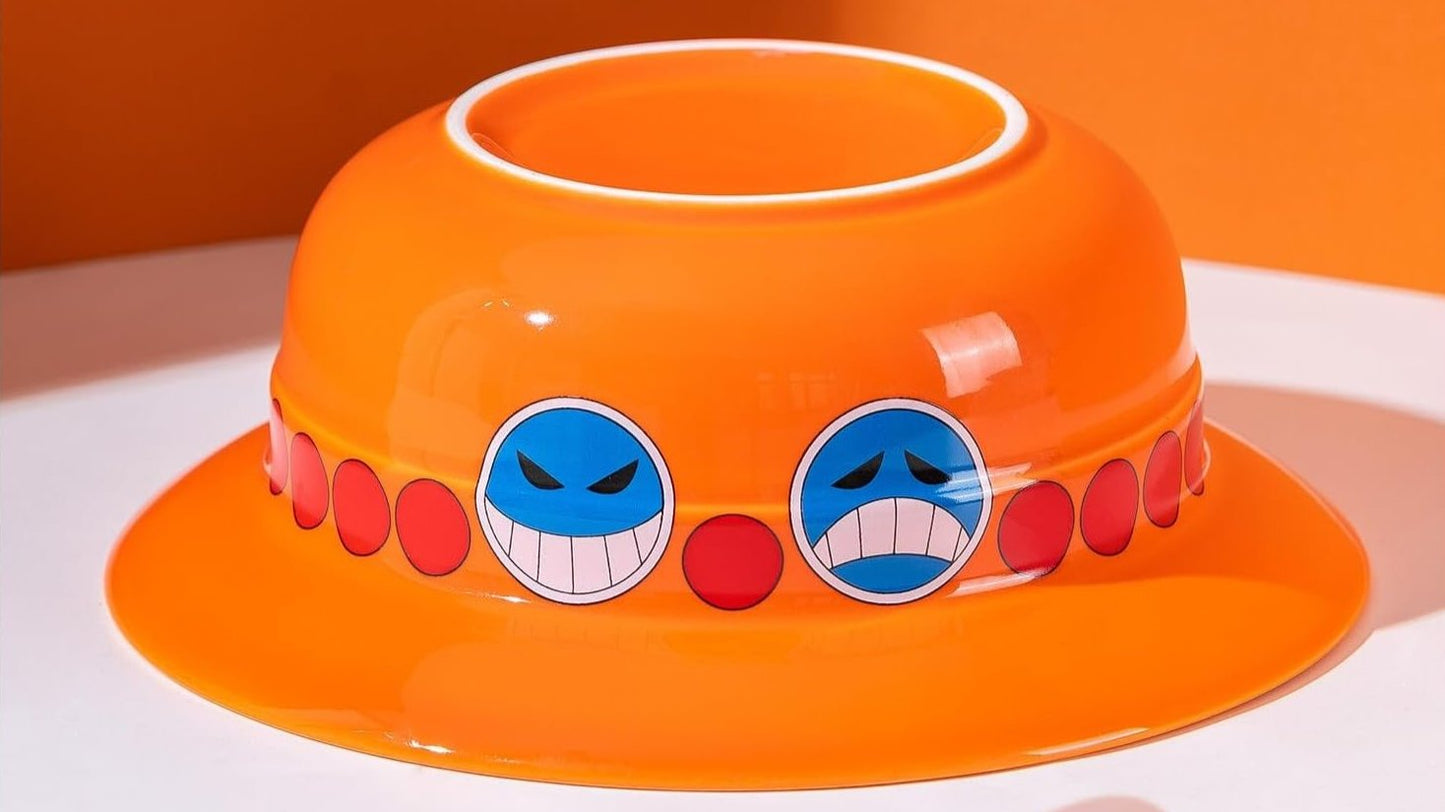 One Piece Ace Hat Ceramic Bowl