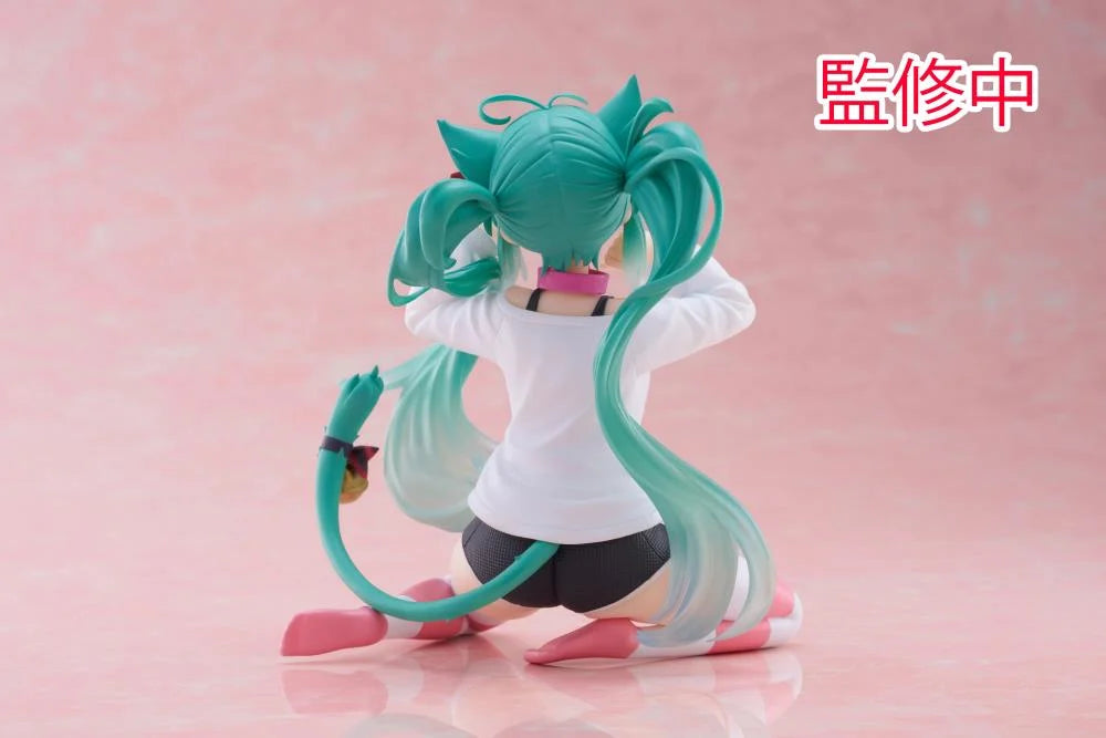 Vocaloid Desktop Cute Hatsune Miku (Nekomimi T-Shirt Ver.) Figure