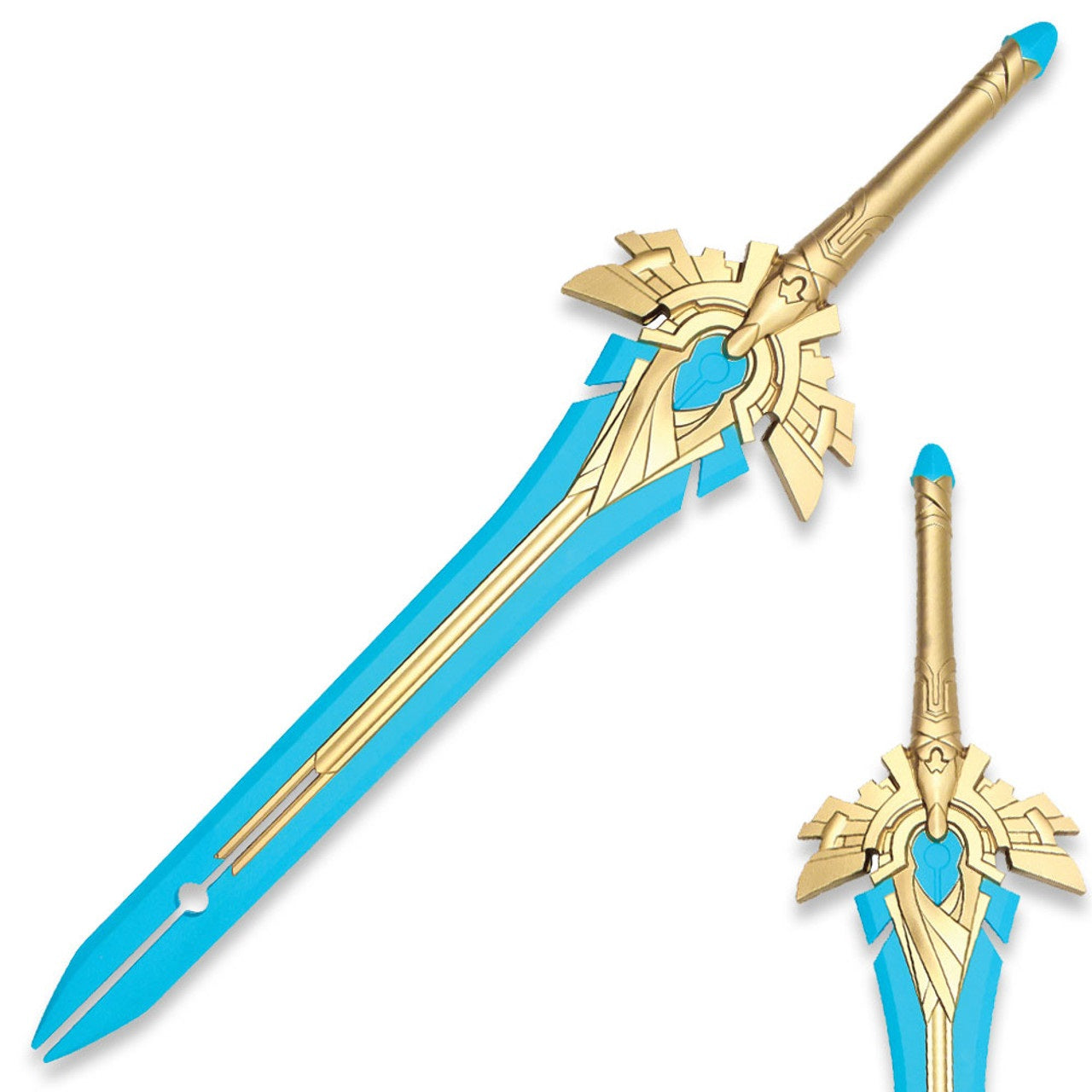 Genshin Impact High-Density Foam Sword Skyward Blade Blue & Gold