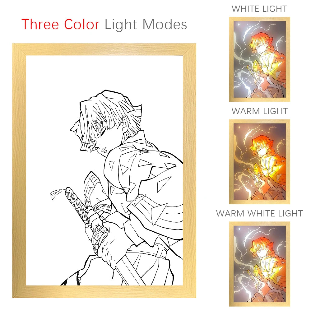 Demon Slayer Zenitsu Photo Frame LED Light&nbsp;