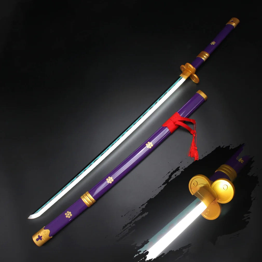 Zoro Enma Voilet Katana Sword Cosplay (LED & Wood)