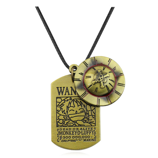 One Piece luffy wanted necklace