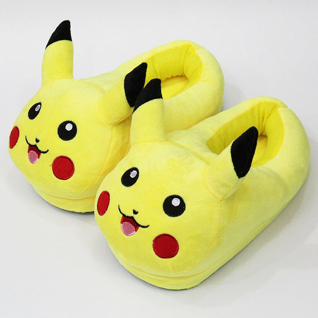 Pokemon Pikachu Plush Slippers Cosplay