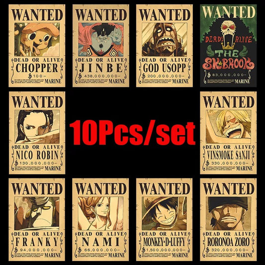 One Piece Straw Hat Crew Small Wanted Posters - AnimixQ