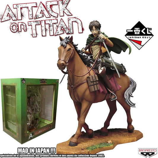 Attack on Titan Eren Yeager Ichiban Kuji Equestrian Figure Authentic
